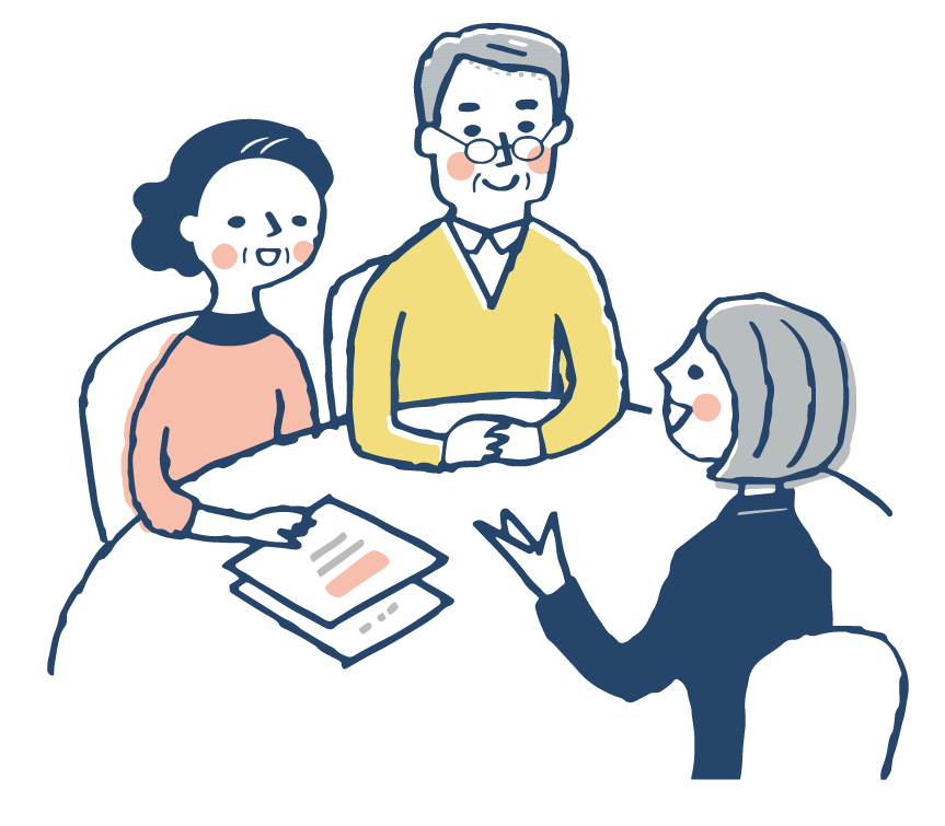 お客様に合った葬儀社をご紹介イメージイラスト